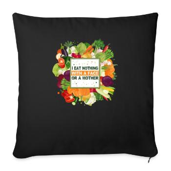 Vegan Vegan Animal Welfare Veggie Veganisme Dicton - Housse de coussin décorative 45 x 45 cm - noir - Devant