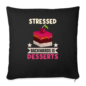 Cuisson de biscuits et de gâteaux Boulanger ou boulanger amateur - Housse de coussin décorative 45 x 45 cm - noir - Devant