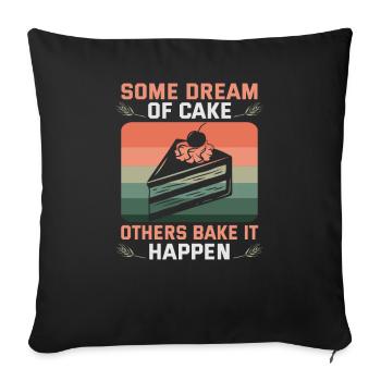 Baking cookies and cakes Baker or hobby baker - Sofa pillowcase 17,3'' x 17,3'' (45 x 45 cm) - black - Front
