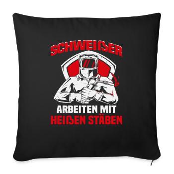 Welder slogan design for metal workers - Sofa pillowcase 17,3'' x 17,3'' (45 x 45 cm) - black - Front