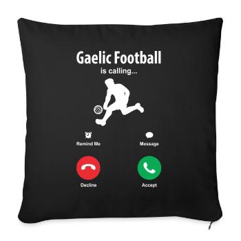 Le football gaélique appelle - Housse de coussin décorative 45 x 45 cm - noir - Devant
