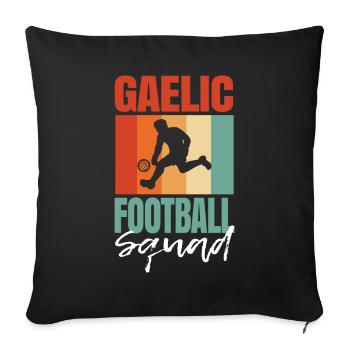 Équipe de football gaélique - Housse de coussin décorative 45 x 45 cm - noir - Devant