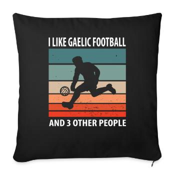 J’aime le football gaélique - Housse de coussin décorative 45 x 45 cm - noir - Devant