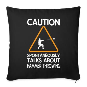 Hammer throw - Sofa pillowcase 17,3'' x 17,3'' (45 x 45 cm) - black - Front