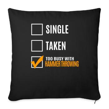 Hammer throw - Sofa pillowcase 17,3'' x 17,3'' (45 x 45 cm) - black - Front