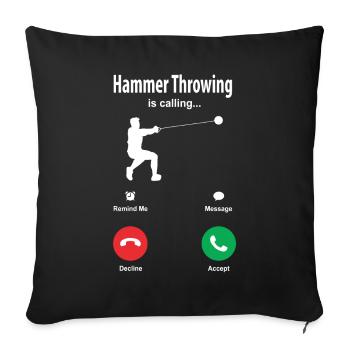 Hammer throw - Sofa pillowcase 17,3'' x 17,3'' (45 x 45 cm) - black - Front
