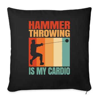 Hammer throw - Sofa pillowcase 17,3'' x 17,3'' (45 x 45 cm) - black - Front