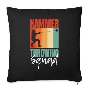 Hammer throw - Sofa pillowcase 17,3'' x 17,3'' (45 x 45 cm) - black - Front
