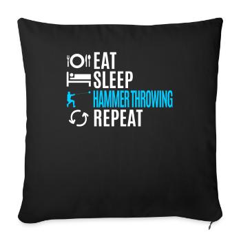 Hammer throw - Sofa pillowcase 17,3'' x 17,3'' (45 x 45 cm) - black - Front