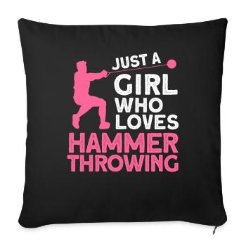 Hammer throw - Sofa pillowcase 17,3'' x 17,3'' (45 x 45 cm) - black - Front