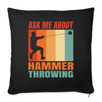 Hammer throw - Sofa pillowcase 17,3'' x 17,3'' (45 x 45 cm) - black - Front