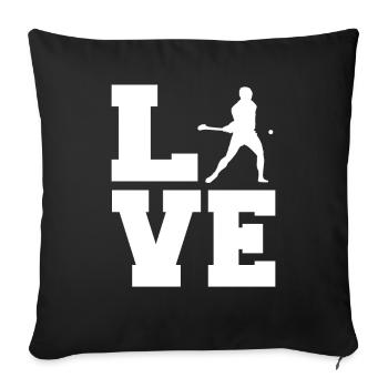 Schleudern Hurling - Sofa pillowcase 17,3'' x 17,3'' (45 x 45 cm) - black - Front