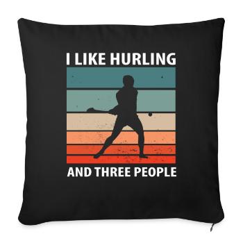 Schleudern Hurling - Sofa pillowcase 17,3'' x 17,3'' (45 x 45 cm) - black - Front