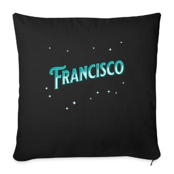 Francisco name personalized - Sofa pillowcase 17,3'' x 17,3'' (45 x 45 cm) - black - Front
