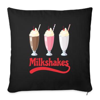 Milkshakes Milkshake Milkshaker - Housse de coussin décorative 45 x 45 cm - noir - Devant
