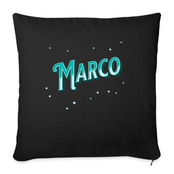 Marco name personalized - Sofa pillowcase 17,3'' x 17,3'' (45 x 45 cm) - black - Front