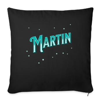 Martin names personalized - Sofa pillowcase 17,3'' x 17,3'' (45 x 45 cm) - black - Front