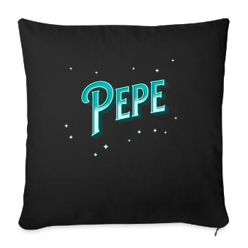 Pepe Namen personalisiert - Sofakissenbezug 45 x 45 cm - Schwarz - Vorne