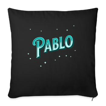 Pablo name personalized - Sofa pillowcase 17,3'' x 17,3'' (45 x 45 cm) - black - Front