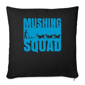 Sled Dog Racing Sled Dog Gift - Sofa pillowcase 17,3'' x 17,3'' (45 x 45 cm) - black - Front