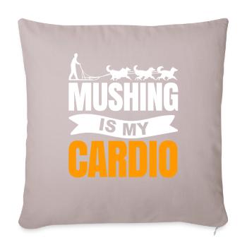 Sled Dog Racing Sled Dog Gift - Sofa pillowcase 17,3'' x 17,3'' (45 x 45 cm) - light taupe - Front