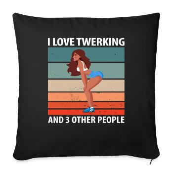 Twerking - Housse de coussin décorative 45 x 45 cm - noir - Devant