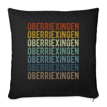 Oberriexingen City Retro Vintage - Housse de coussin décorative 45 x 45 cm - noir - Devant