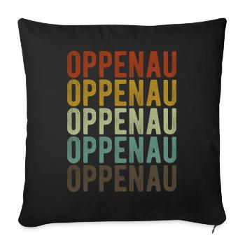 Oppenau City Rétro Vintage - Housse de coussin décorative 45 x 45 cm - noir - Devant