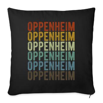 Oppenheim City Rétro Vintage - Housse de coussin décorative 45 x 45 cm - noir - Devant