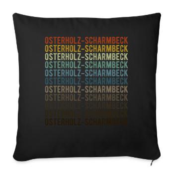 Osterholz-Scharmbeck City Retro Vintage - Sofa pillowcase 17,3'' x 17,3'' (45 x 45 cm) - black - Front