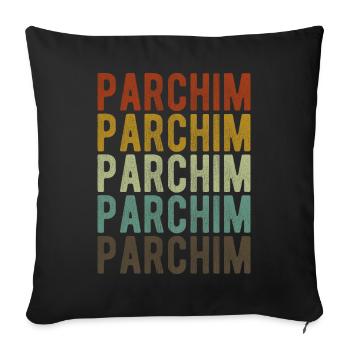 Parchim Stadt Retro Vintage - Sofakissenbezug 45 x 45 cm - Schwarz - Vorne