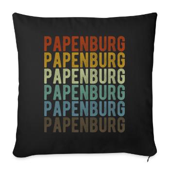 Papenburg City Retro Vintage - Sofa pillowcase 17,3'' x 17,3'' (45 x 45 cm) - black - Front