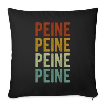 Peine City Rétro Vintage - Housse de coussin décorative 45 x 45 cm - noir - Devant