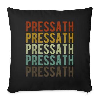 Pressath City Rétro Vintage - Housse de coussin décorative 45 x 45 cm - noir - Devant