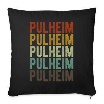 Pulheim City Retro Vintage - Sofa pillowcase 17,3'' x 17,3'' (45 x 45 cm) - black - Front