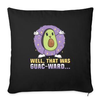 Avocado design for vegetarians and vegans - Sofa pillowcase 17,3'' x 17,3'' (45 x 45 cm) - black - Front
