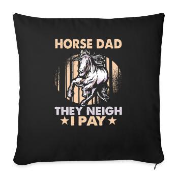 Equestrian and equestrian design for horse lovers - Sofa pillowcase 17,3'' x 17,3'' (45 x 45 cm) - black - Front