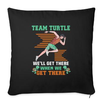 Running Marathon Runner Running - Sofa pillowcase 17,3'' x 17,3'' (45 x 45 cm) - black - Front