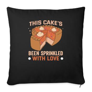 Cuisson de biscuits et de gâteaux Boulanger ou boulanger amateur - Housse de coussin décorative 45 x 45 cm - noir - Devant