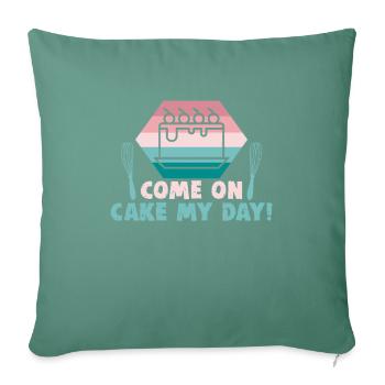 Cuisson de biscuits et de gâteaux Boulanger ou boulanger amateur - Housse de coussin décorative 45 x 45 cm - vert sapin - Devant