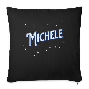 Michele Namen personalisiert - Sofakissenbezug 45 x 45 cm - Schwarz - Vorne