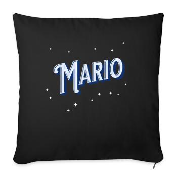 Mario name personalized - Sofa pillowcase 17,3'' x 17,3'' (45 x 45 cm) - black - Front