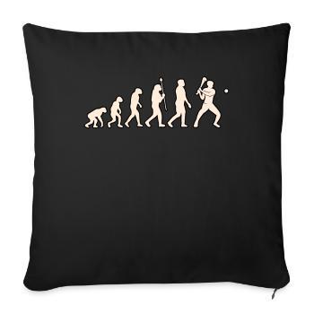 Hurling evolution - Sofa pillowcase 17,3'' x 17,3'' (45 x 45 cm) - black - Front