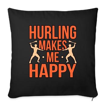 Tourner me rend heureux - Housse de coussin décorative 45 x 45 cm - noir - Devant