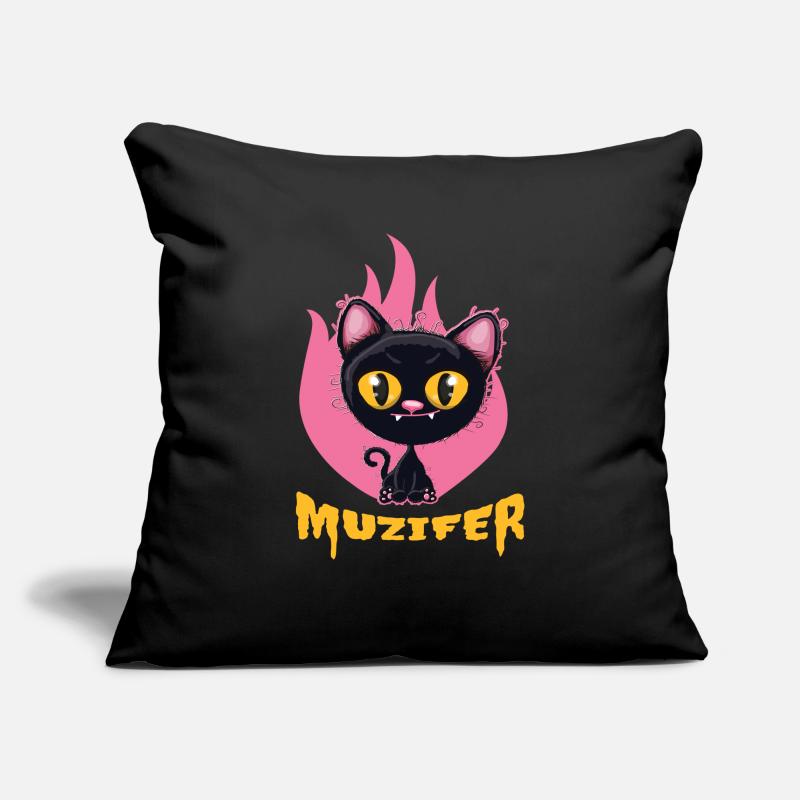 Muzifer Devil Lutzifer Chaton Housse de coussin décorative 45 x 45 cm