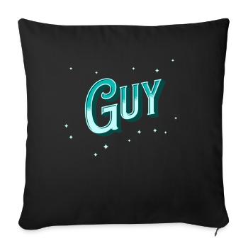 Guy names personalized - Sofa pillowcase 17,3'' x 17,3'' (45 x 45 cm) - black - Front