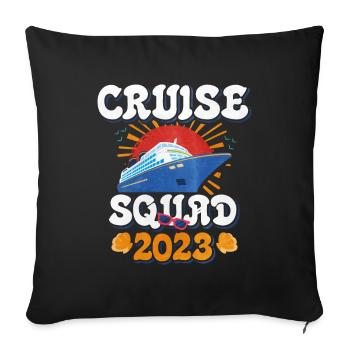 Cruise Squad 2023 - Sofakissenbezug 45 x 45 cm - Schwarz - Vorne
