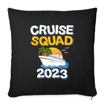 Cruise Squad 2023 Urlaub - Sofakissenbezug 45 x 45 cm - Schwarz - Vorne