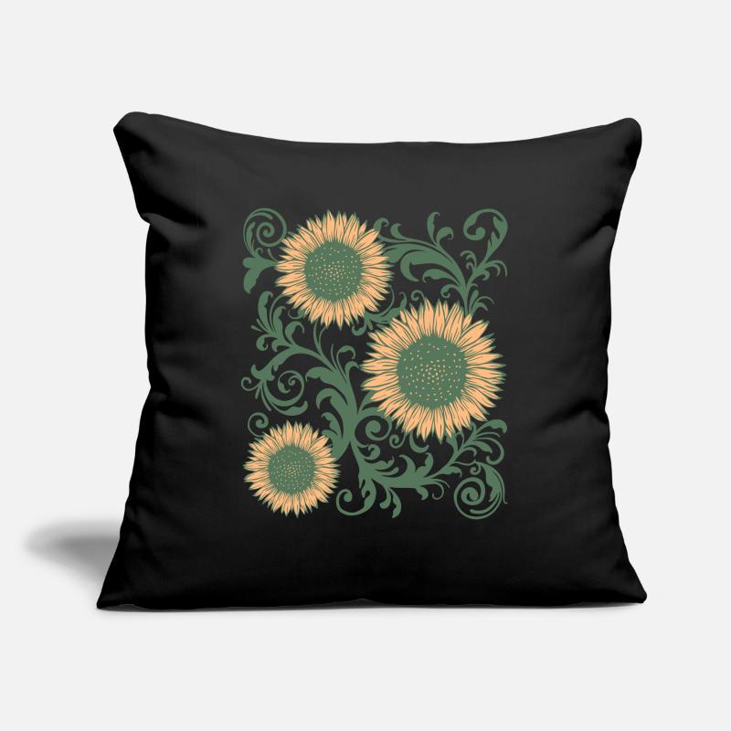 Baroque Aesthetic Sunflower Pattern Dark Academia Sofakissenbezug 45 x 45 cm