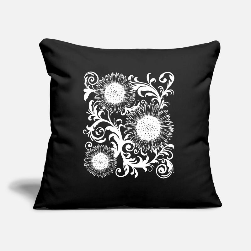 Baroque Aesthetic Sunflower Pattern Dark Academia Sofa pillowcase 17,3'' x 17,3'' (45 x 45 cm)